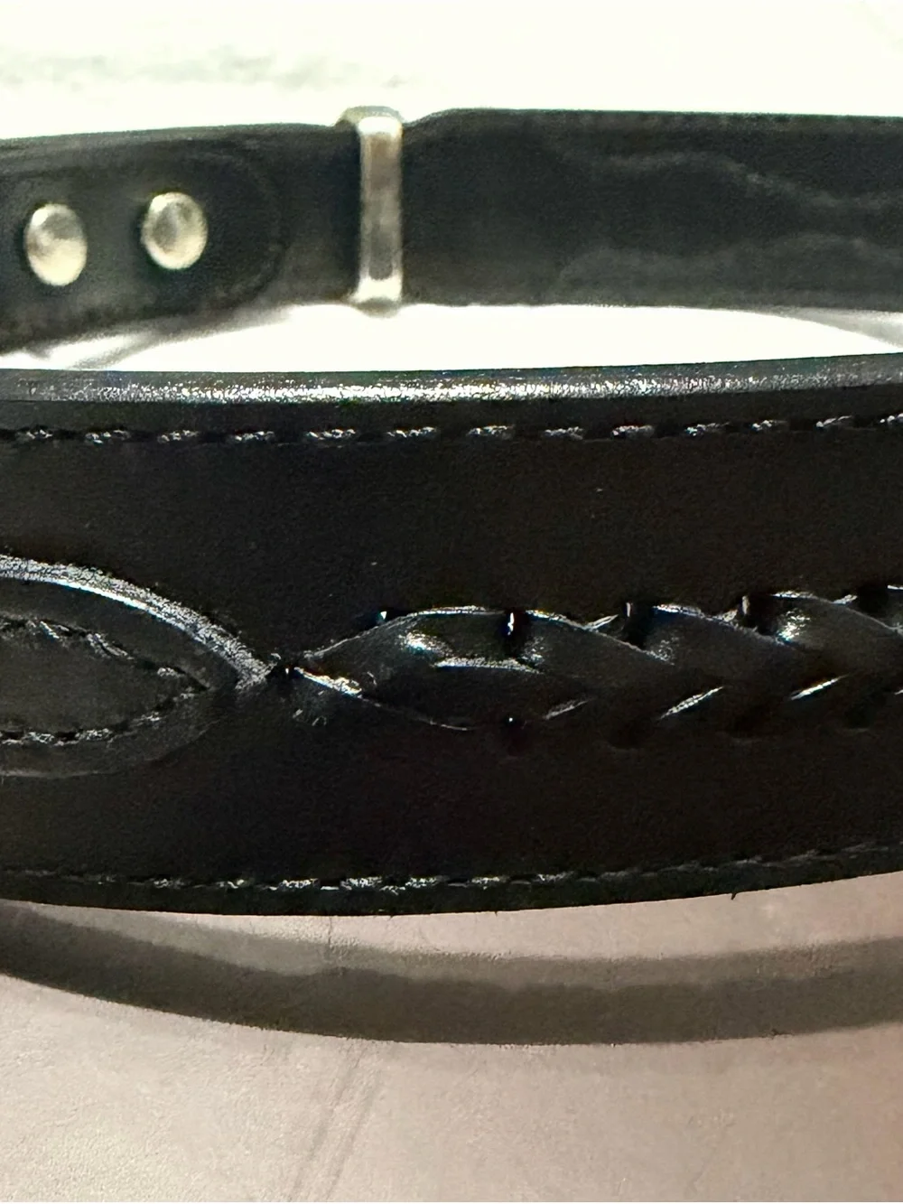 Vintage Wrangler Leather Western Belt Handcrafted Old Sonora Mexico Black 26/65